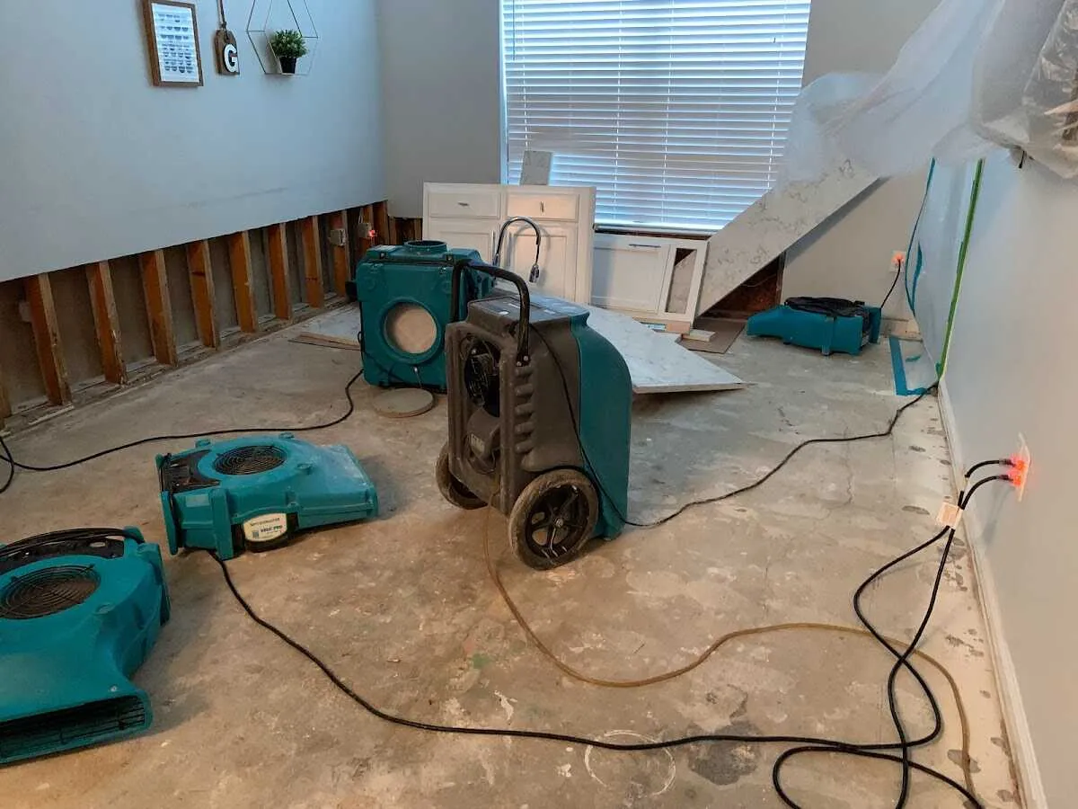Dehumidifier in flood-cut room for Water Extraction & Removal in Shillington